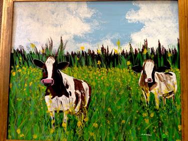 Original Modern Cows Paintings by Carl Schumann