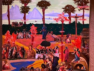 Original Surrealism Religious Collage by Carl Schumann
