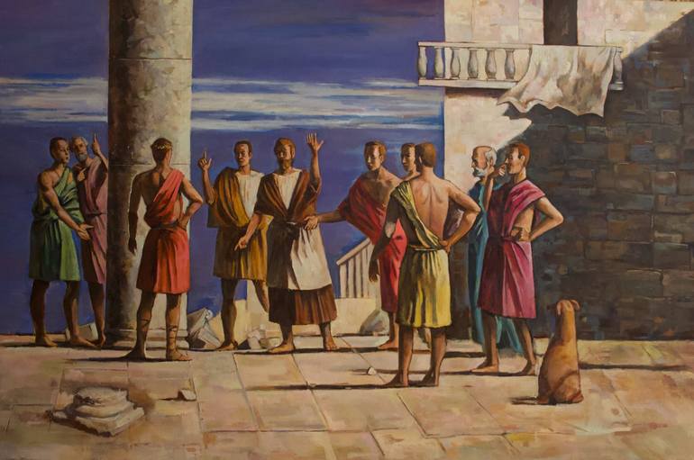 Original Figurative Classical mythology Painting by Giovanni Scifo