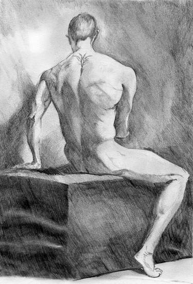 Original Realism Nude Drawings by Giovanni Scifo