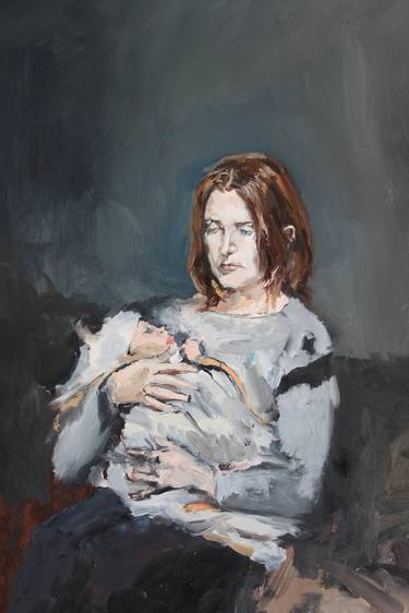 Original Figurative Family Paintings by Giovanni Scifo