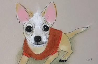 Original Fine Art Dogs Paintings by Jung Nowak