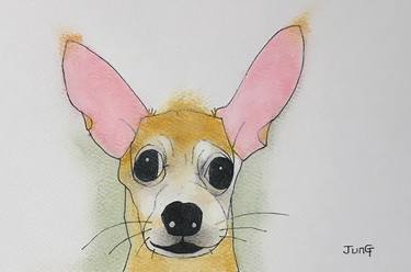 Original Fine Art Dogs Paintings by Jung Nowak