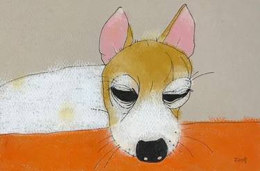 Original Fine Art Dogs Paintings by Jung Nowak