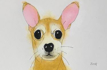 Original Fine Art Dogs Paintings by Jung Nowak