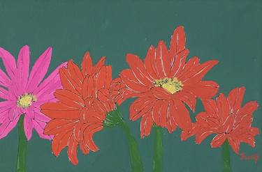 Original Fine Art Floral Paintings by Jung Nowak