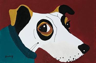 Original Fine Art Dogs Paintings by Jung Nowak