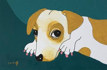 Original Dogs Paintings by Jung Nowak