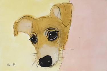 Original Abstract Dogs Paintings by Jung Nowak