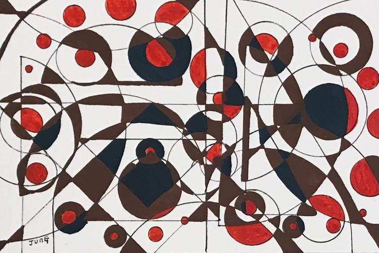 Original Abstract Painting by Jung Nowak  Abstract Art on Paper  Time