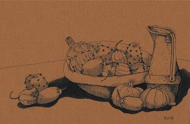 Original Still Life Drawings by Jung Nowak