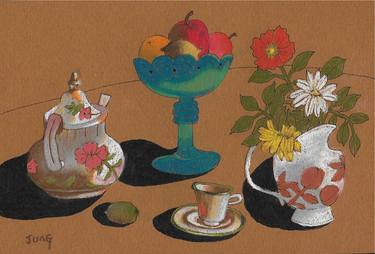 Original Fine Art Still Life Paintings by Jung Nowak