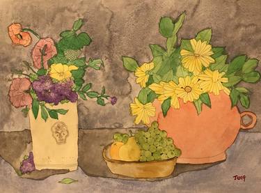 Original Fine Art Still Life Paintings by Jung Nowak