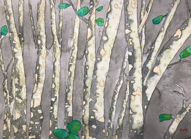 Original Fine Art Tree Paintings by Jung Nowak