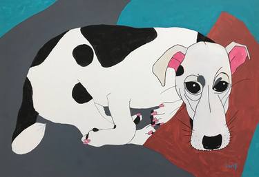 Original Pop Art Dogs Paintings by Jung Nowak
