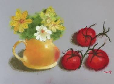 Original Fine Art Still Life Paintings by Jung Nowak