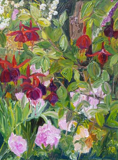 Original Expressionism Floral Paintings by Ute Meyer