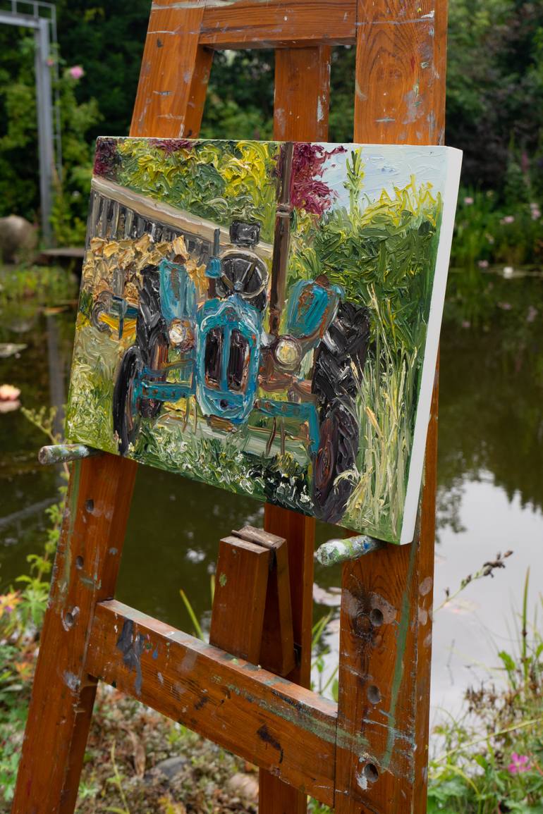 Original Expressionism Rural Life Painting by Ute Meyer