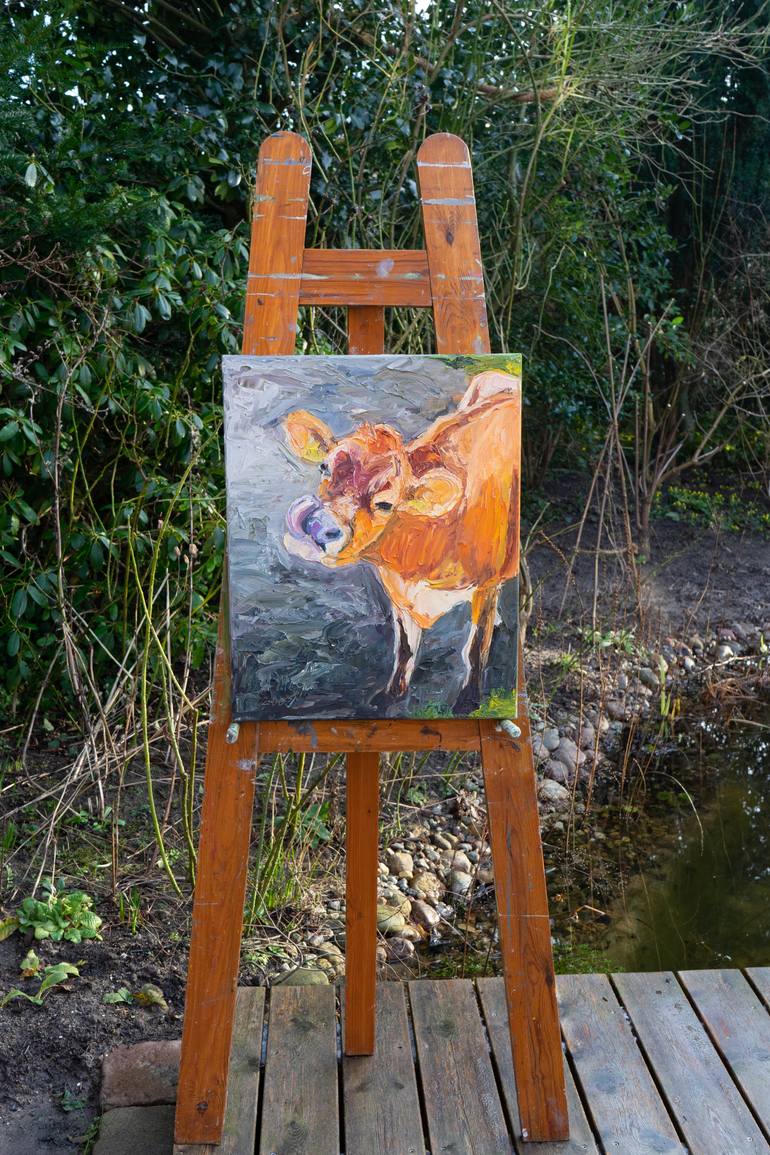Original Expressionism Animal Painting by Ute Meyer
