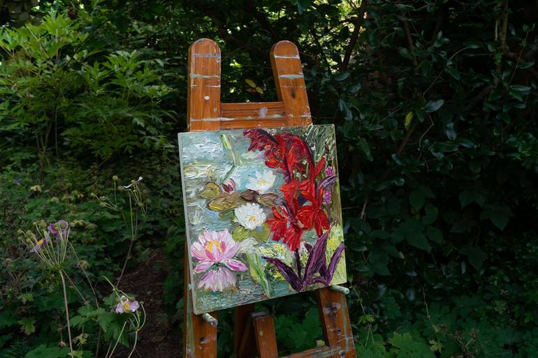 Original Expressionism Garden Painting by Ute Meyer