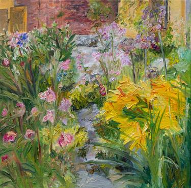 Original Expressionism Garden Paintings by Ute Meyer