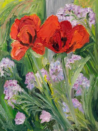 Original Expressionism Floral Paintings by Ute Meyer