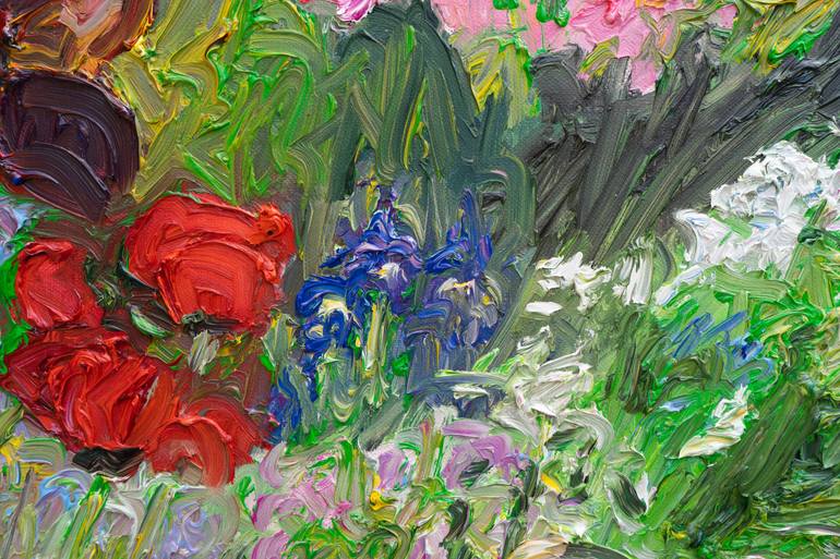 Original Expressionism Garden Painting by Ute Meyer