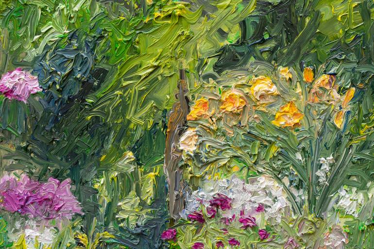 Original Expressionism Garden Painting by Ute Meyer