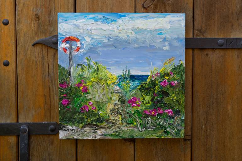 Original Expressionism Beach Painting by Ute Meyer