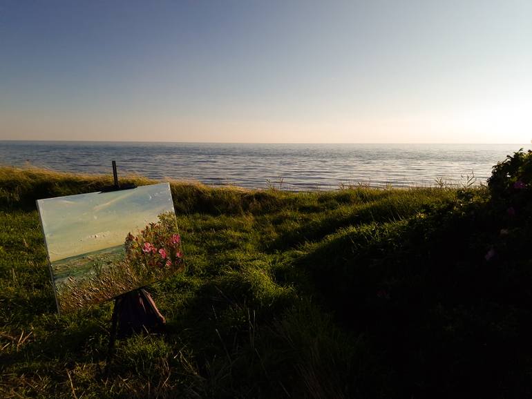 Original Expressionism Seascape Painting by Ute Meyer