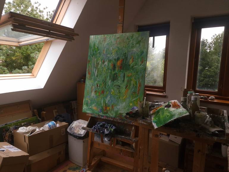 Original Abstract Expressionism Abstract Painting by Ute Meyer