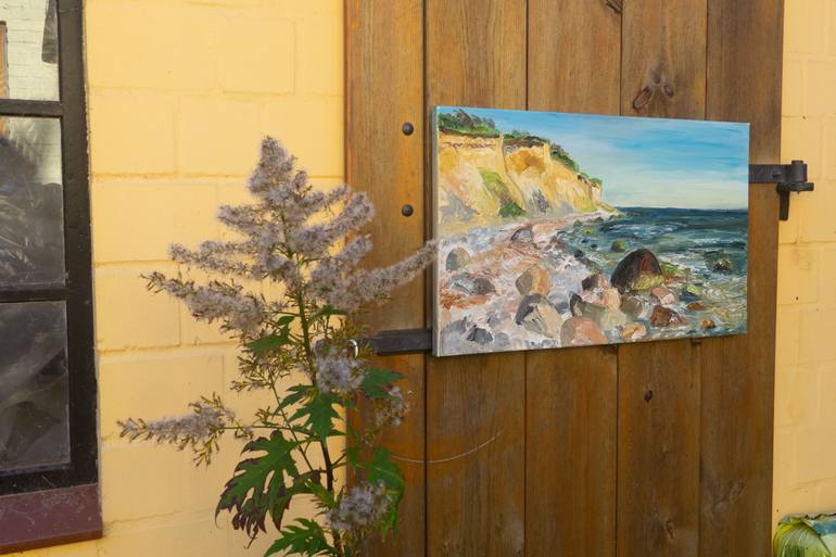 Original Expressionism Beach Painting by Ute Meyer