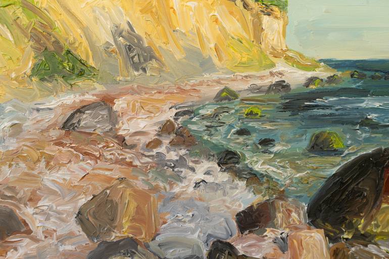 Original Expressionism Beach Painting by Ute Meyer