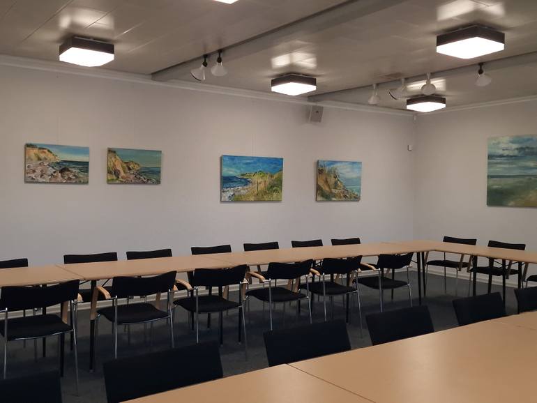 Original Expressionism Beach Painting by Ute Meyer