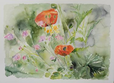 Original Garden Paintings by Ute Meyer