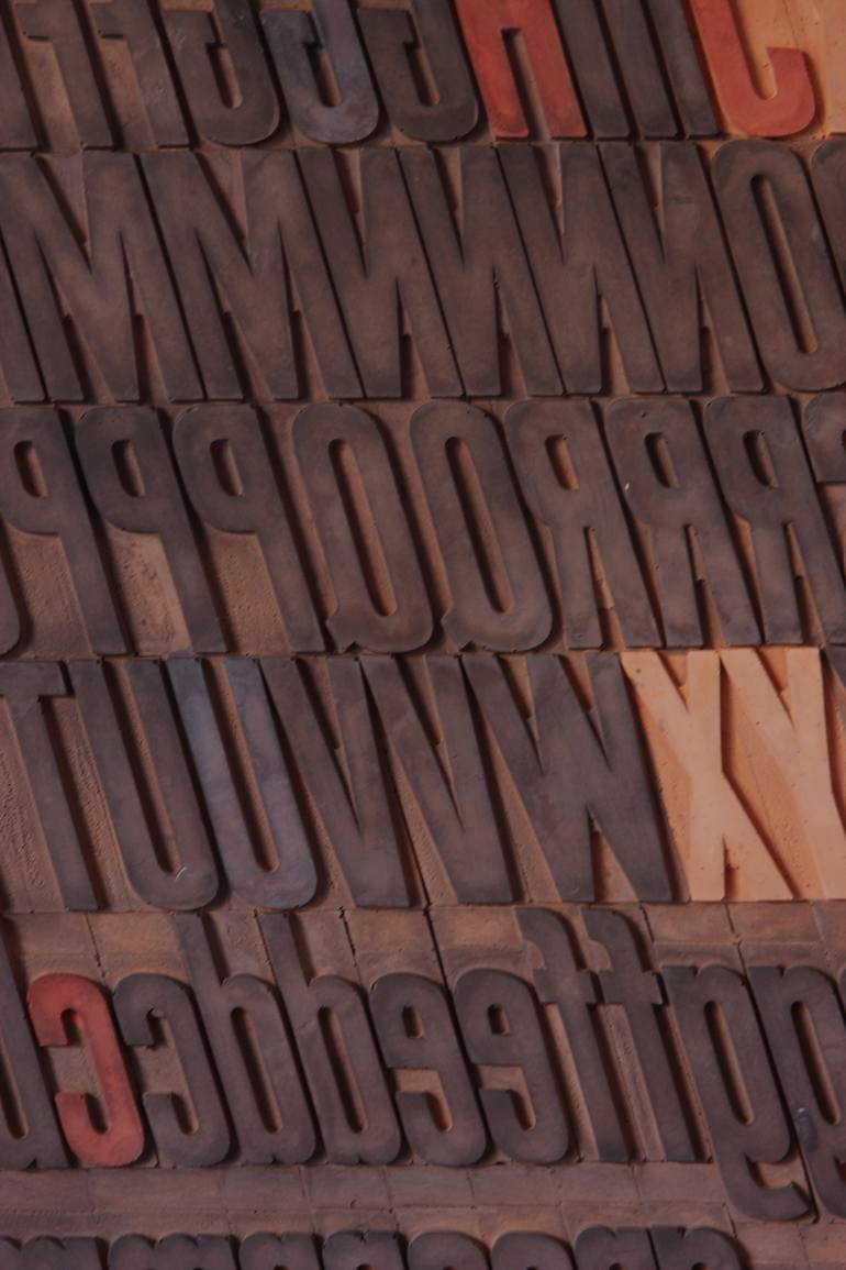 Original Typography Sculpture by Francesco Alpigiano