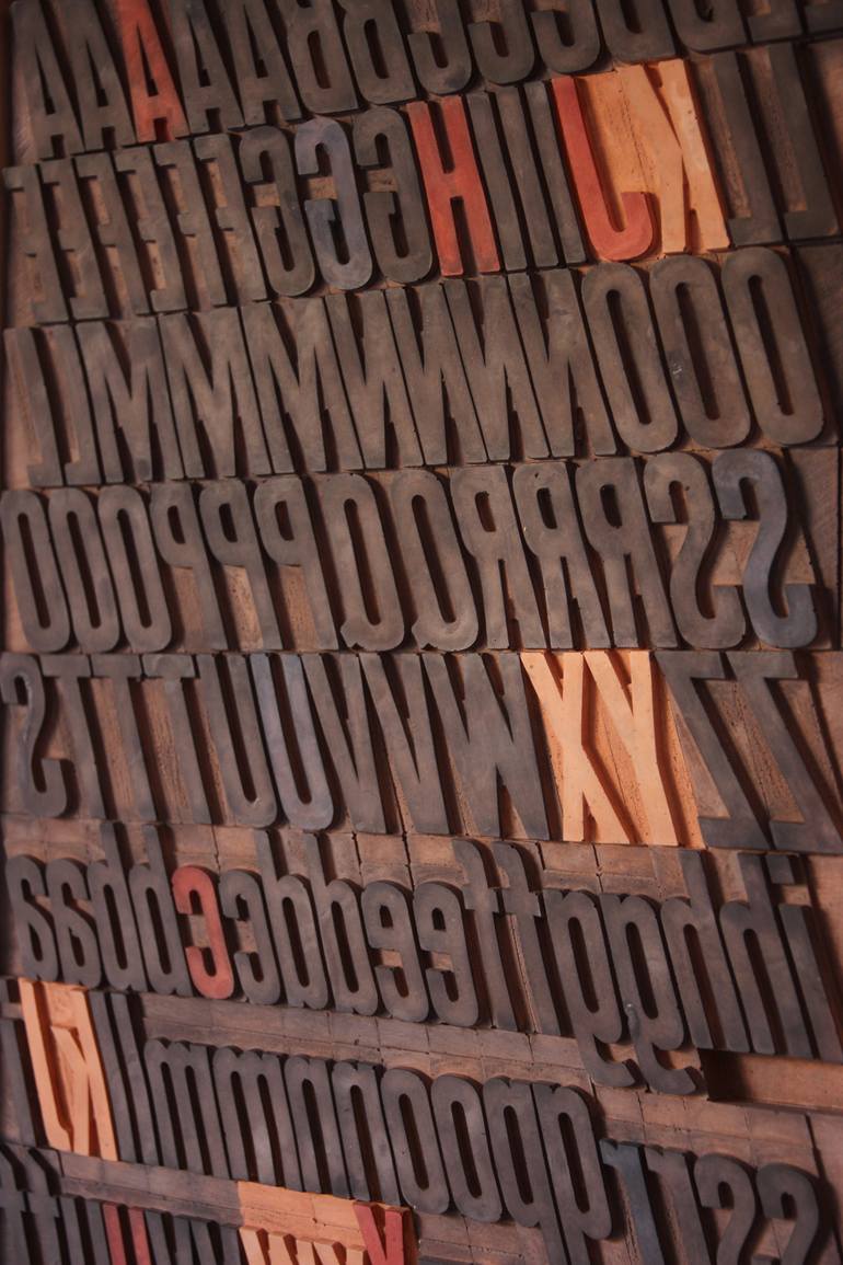 Original Conceptual Typography Sculpture by Francesco Alpigiano