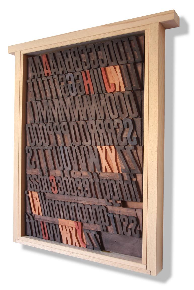 Original Conceptual Typography Sculpture by Francesco Alpigiano