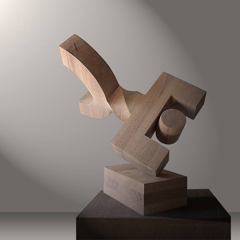 Original Abstract Sport Sculpture by Francesco Alpigiano