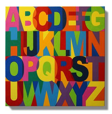 Original Abstract Typography Paintings by Francesco Alpigiano