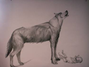 Original Figurative Animal Drawings by Dominique Carrié