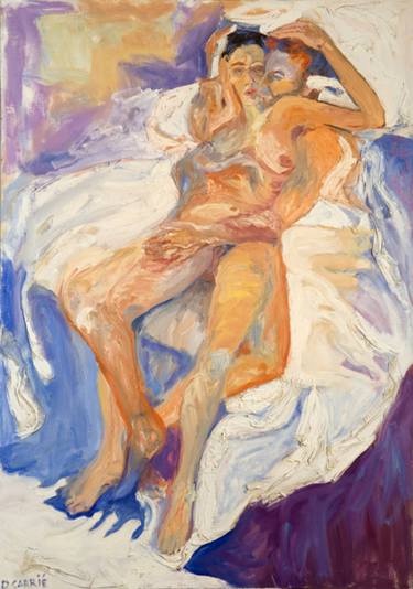 Original Expressionism Erotic Paintings by Dominique Carrié
