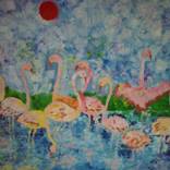 Flamingoes by Aliya Boranbayeva