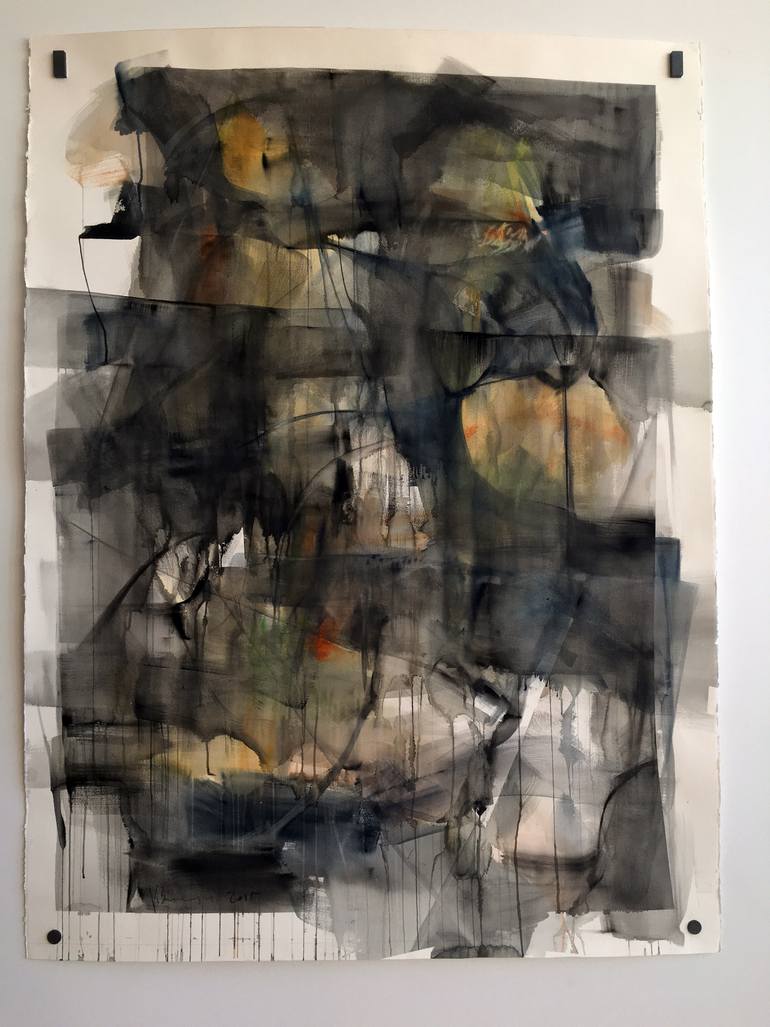 Original Abstract Expressionism Abstract Painting by Vicky Barranguet