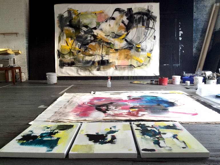 Original Abstract Expressionism Abstract Painting by Vicky Barranguet