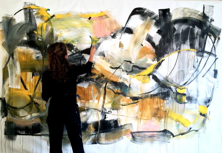 Original Abstract Expressionism Abstract Painting by Vicky Barranguet