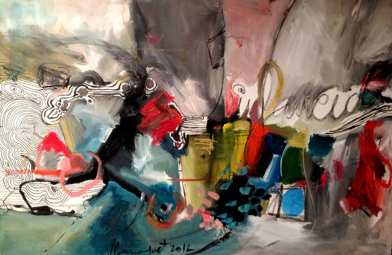 Original Abstract Expressionism Abstract Painting by Vicky Barranguet