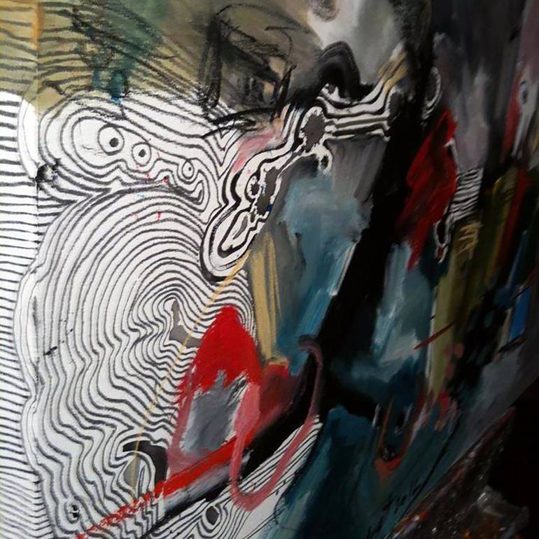 Original Abstract Expressionism Abstract Painting by Vicky Barranguet