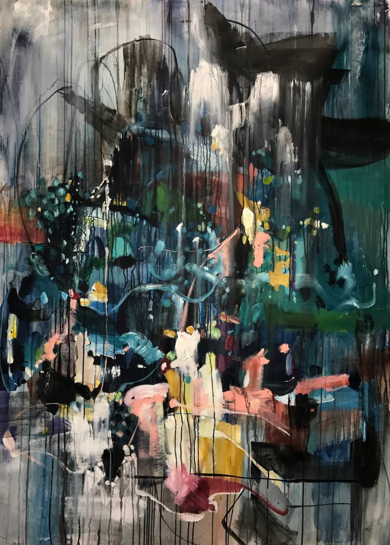 Original Abstract Expressionism Abstract Painting by Vicky Barranguet