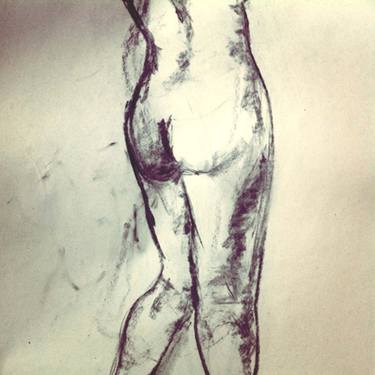 Original Nude Drawing by Jennifer Pitchers